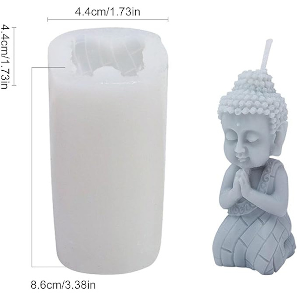 Buddha silikone lysform – kreative lysforme til lysfremstilling – gør-det-selv-tilbehør til fremstilling af lotionbar, bivoks