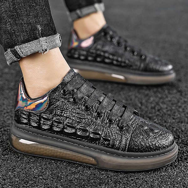 Herre Sport Løpesko Tolags Lærsko Mote Sneakers Fr6550 Black EU 41