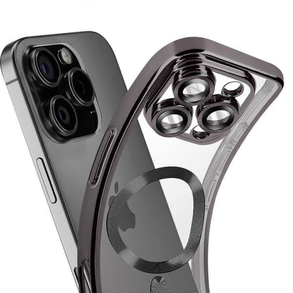 MagSafe Cover til iPhone 16 Pro Silikone Contour Chrome, Sort