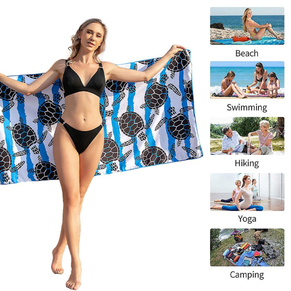 1 Tryckt Strandhandduk, Sandlös, Snabbtorkande Sittduk, Tryckt Strandhandduk style3