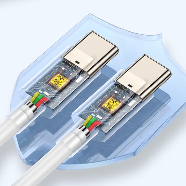 USB-kabel til USB C 1m - Lading og dataoverføring, Hvit