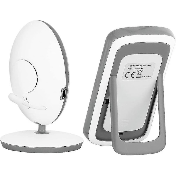 Babyalarm med natkamera, 2,4 GHz temperaturmonitorerede vuggeviser LCD 2,4 tommer