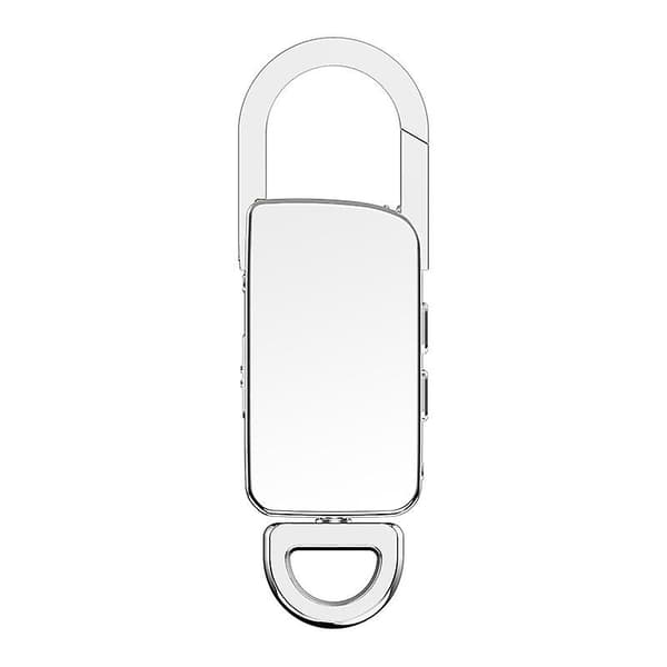 Mini Stemmeopptaker 8gb Nøkkelring Liten Mp3 Digital Opptaker, Sølv