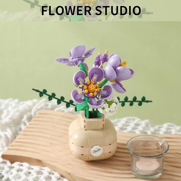 Blommor Bonsai Byggklossar, Kreativa Blommor Tegel Modell Set För Bästa Present Till Pojkar Flickor Unisex Vuxen