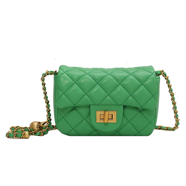 Pieni naisten käsilaukku, retro klassinen olkalaukku clutch-laukku green