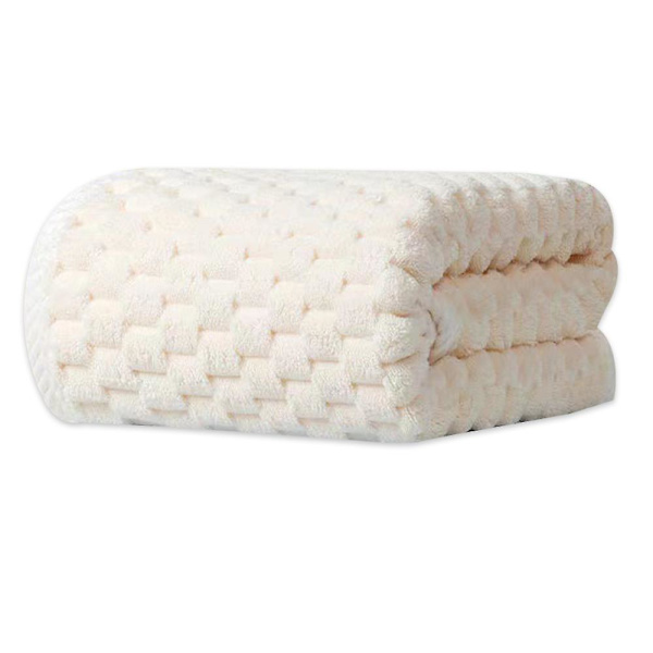 Oversized Luksus Badehåndklæder - (blå, 70*140cm) - Superbløde, Meget Absorberende Brusehåndklæder Offwhite