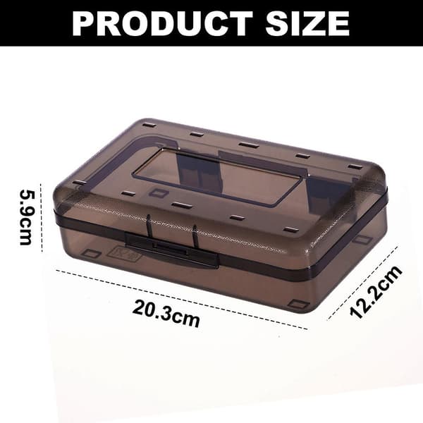 1 Pack Plast Pennfodral Pennfack Med Lock Stackbar Design, Kontorsförvaringsorganisatör, 20.3*12.2*5.9cm gray