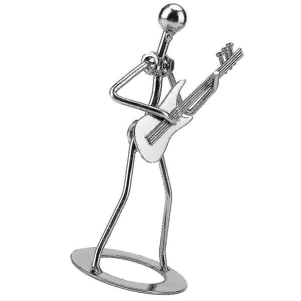 Metallmusiker spelare samlarfigur, samlarfigur prydnader present järngitarrist figur dekor