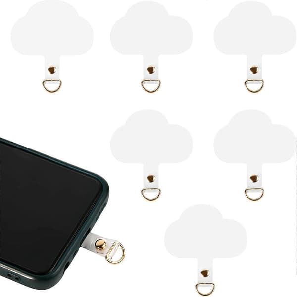6 stk. Telefon Tether Tabs, Mobiltelefon Lanyard Patch Uden Klæbemiddel, Gør Ikke