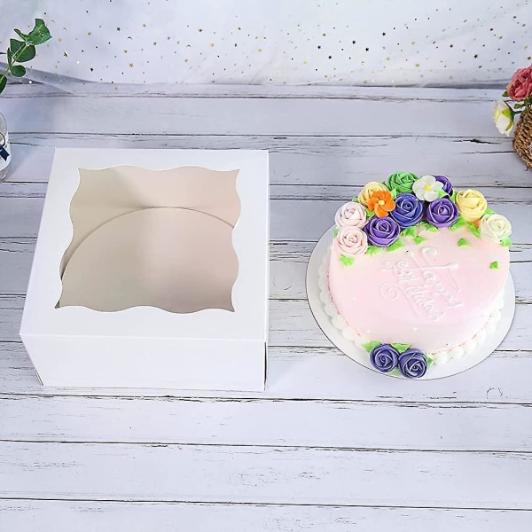 [15 stk.] 10x10x5 tommer Heilwiy Store Høye Kakeesker og Brett, solide Bakeriesker Gave