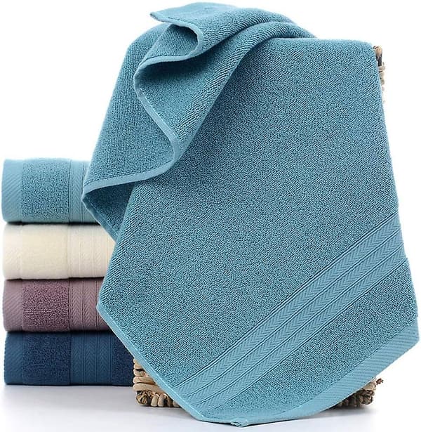 Ultra Absorberende og Myke Håndklær i Bomull (4-pakning, 34*73cm) For Bad, Hånd, Ansikt, Gym og Spa
