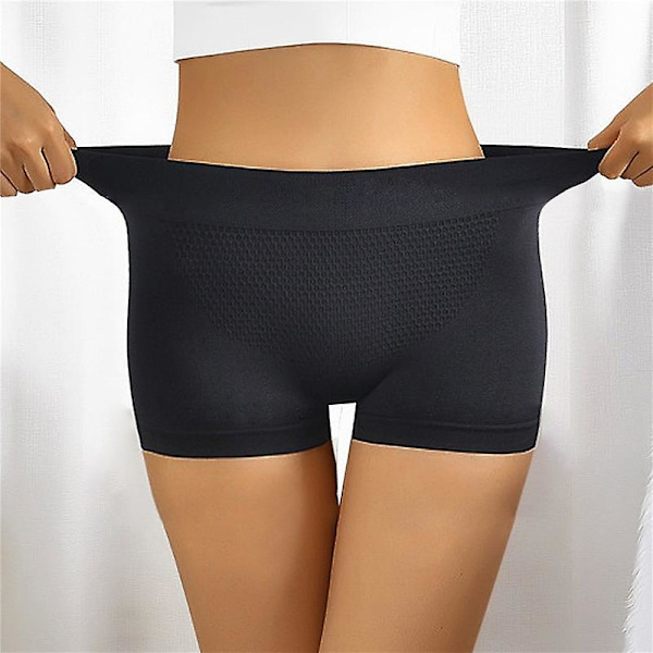 Dameundertøy Sømløse Truser Sexy Ensfargede Dametruser Komfortable Bokser Truser Pustende Shorts Undertøy Midje Briefs (2-pakning, Svart + Rosa)