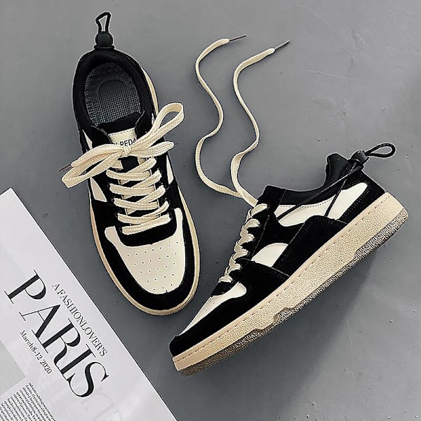 Herre Casual Sko Mode Skridsikre Flade Sko Frb28 Black EU 39
