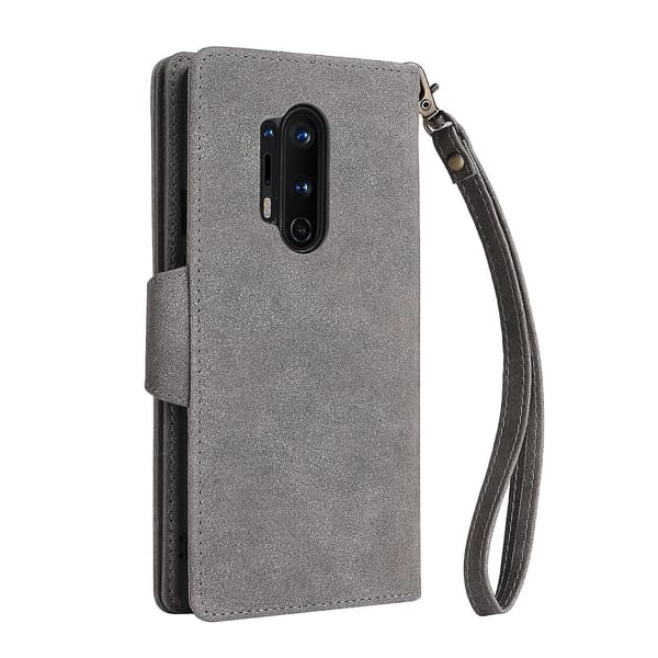 Nahkainen puhelinkotelo OnePlus 8 Pro:lle Grey