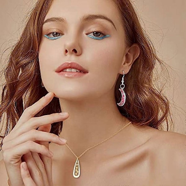 18 stk. 3 Stiler Rustfritt Stål Åpen Bakside Bezel Anheng Gull og Sølv Dråpeformet Bakside Bezel Anheng Resin