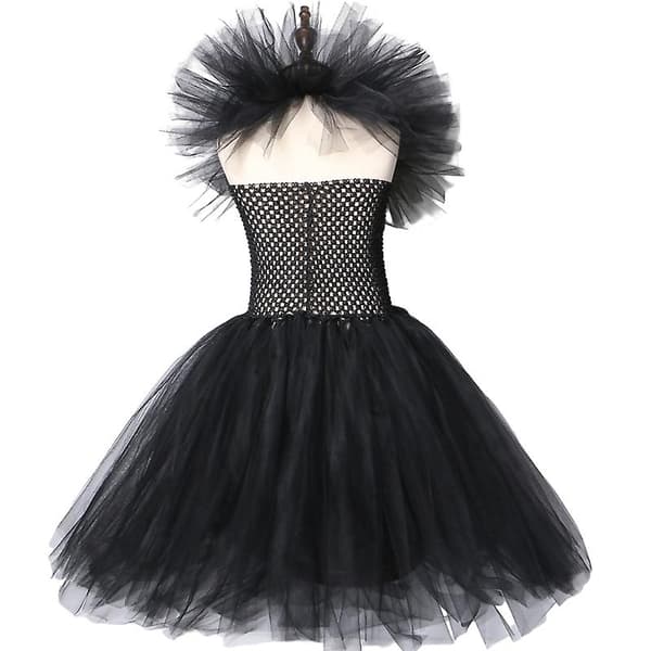 Halloween Evil Witch Costume Set Klänning, Flickor Cosplay Karneval Festdräkt 2pcs 65cm