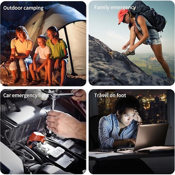 LED Wilding Light SJ-M3 USB & Solarladdningsbara Lyktor för Camping, Vandring, Nödsituationer och Utomhusbruk