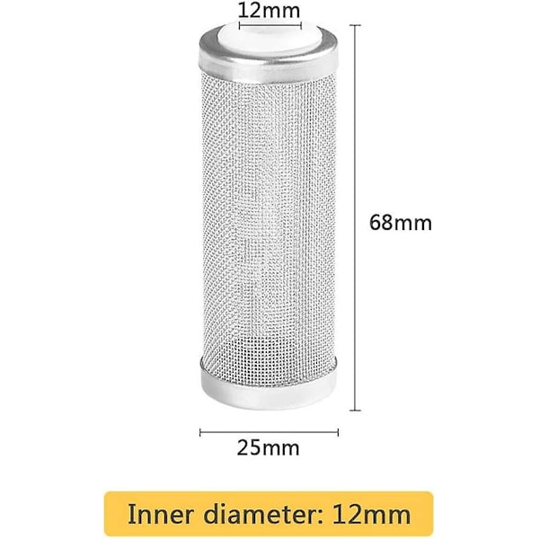 Filterbeskyttelsesnett, Filterinnløpshylse i rustfritt stål Akvariefilter Fisketankgitter 12mm