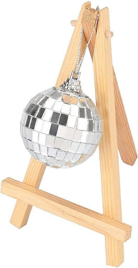 12 stk 5 cm speil diskokule speil fest juledekor med stropper 6CM
