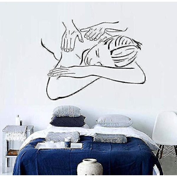 Spa Girl Avtagbar Väggklistermärke Hår Skönhetssalong Tapet Babershop Spa Salong Mural Kreativ