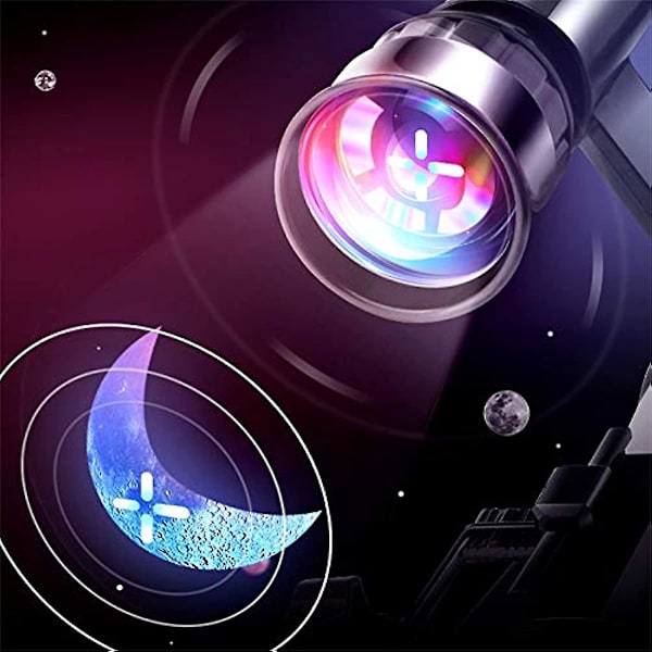 Teleskooppi Lapsille Aikuisille Aloittelijoille 50mm Aukko Astronominen Teleskooppi Refraktori Jalusta Etsin Retkeilyyn Ja Tähtien Katseluun Kuun Ja Planeettojen Tarkkailuun