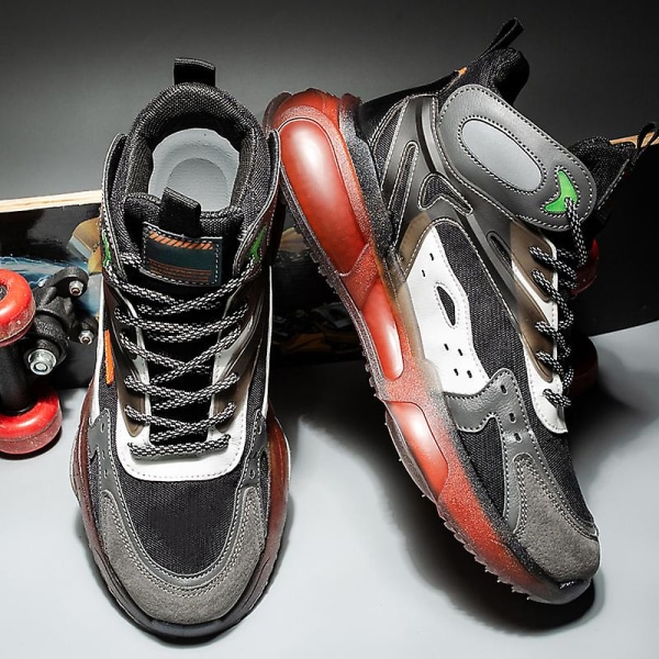Herre Sport Løbesko High-Top Casual Sko Fra0196 BlackRed EU 39