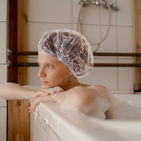Engangs Dusjhette - 100 stk Fortykning Dame Dusjhetter Normal Størrelse Gave Style 2