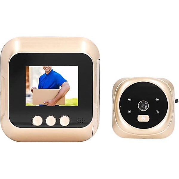 Digital dörröga med 2,4-tums TFT LCD, intelligent dörröga rörelsedetektering infraröd nattvision 135 visning dörrklocka intercom