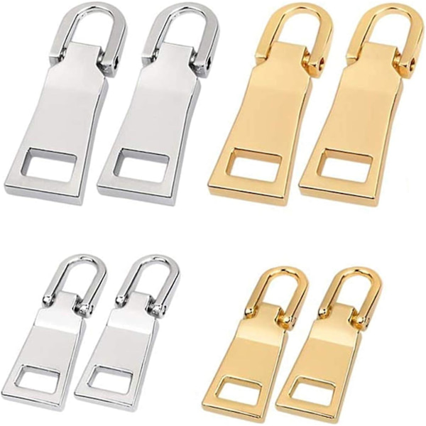 Dragkedja dragkedja ersättning, metall dragkedja handtag reparation fixer dragkedja flik reparation för bagage resväska väska, ryggsäck, jacka väskor, kappa stövlar (guld)