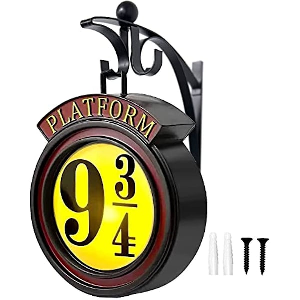 Harries Potter Hängande 9 34 Nattlampa Vintage 9 34 Skylt Vägglampa  Present Till 20-årsjubileumsfilmälskare  Hemrum Inredning