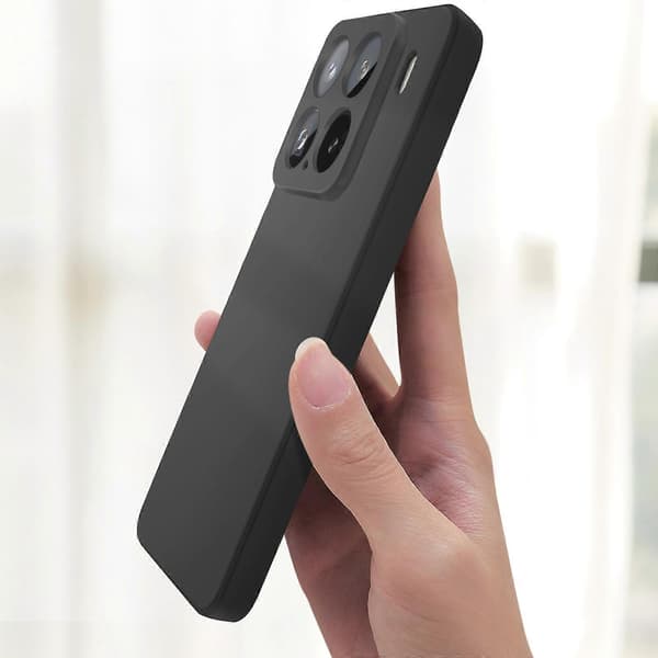 Cover til Xiaomi 15 Silikone Blød Mat, Sort