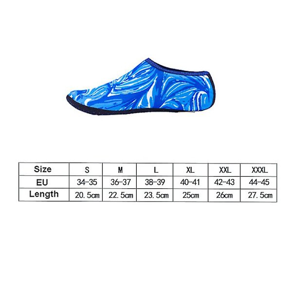 2,5 mm neopreenisukat vesiurheiluun, rantatossut Blue 1 M
