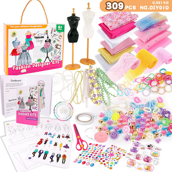 Barnkläder Design Syset 6-12 År Gammal Flicka Upplysning Diy Handgjorda Kreativa Leksaker 309 309