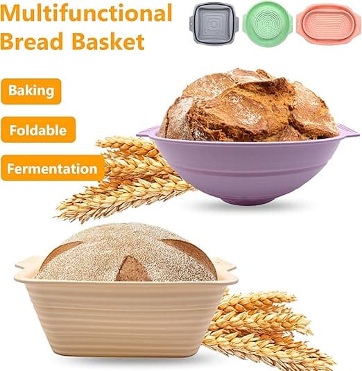 Silikon hevekurv for brød - hevekurv for surdeig grønn