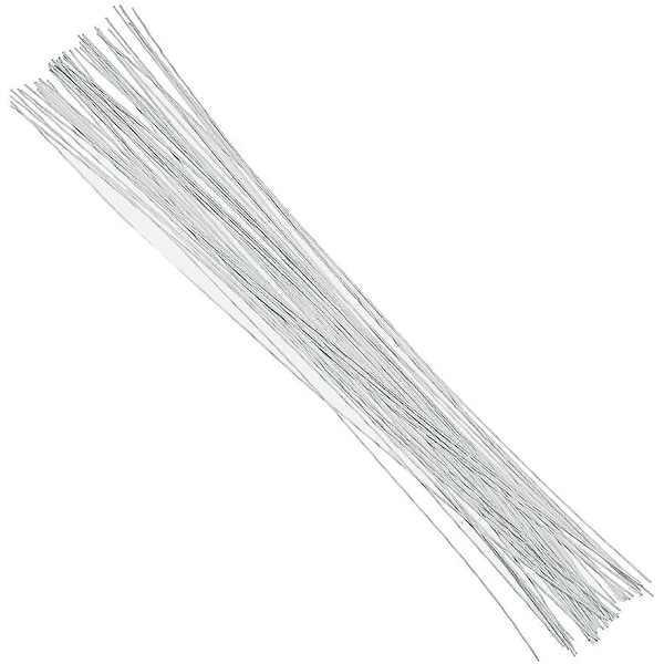 22 Gauge Hvit Blomstertråd 40 cm, 50/pakke