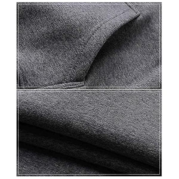 Hettegenser for menn - Pullovergenser, Casual Jumpere, Langærmet Topp, Ensfarget Design M Navy Blue