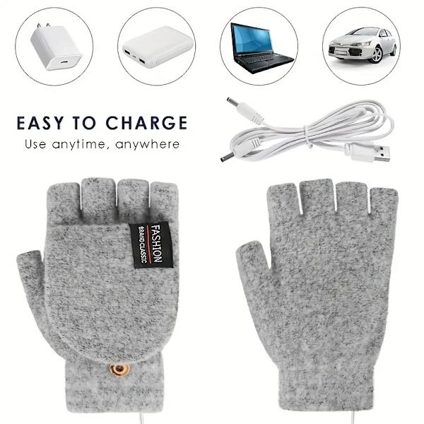 Hold deg varm og komfortabel hele vinteren med USB-varmehansker for kvinner og menn!