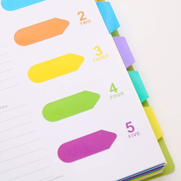 A5 Spiral Notebook 2 Tums Dagbok Anteckningsblock Separator Linjerad Spiral Notebook För Kontor Skola ( A5 Blå )