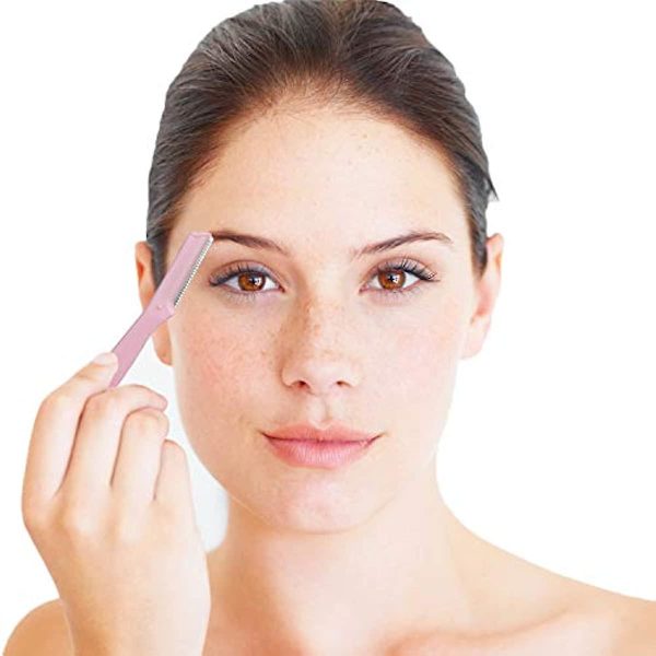 Dermaplaning-työkalu naisille, kulmakarvatrimmeri ja -muotoilija, kasvojen karvanpoistaja ja -sheiveri kasvojen, persikkakarvojen ja ylähuulen karvojen ajoon, 6 kpl