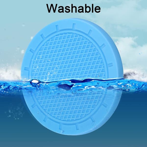 Bilunderlägg, Wisdompro 4-pack PVC-bilkoppshållarinsats (2,75\" diameter, ljusblå)