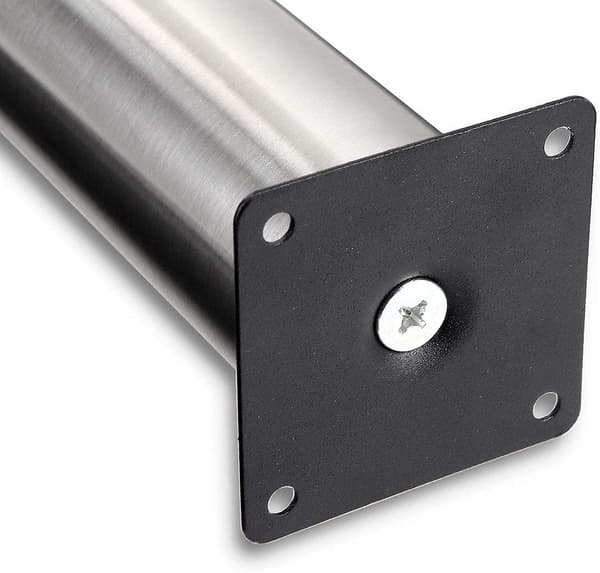Sæt med 8 møbelben, justerbart køkkenben 50 mm/højde 150 mm runde metalben i rustfrit stål til sofa, bordben