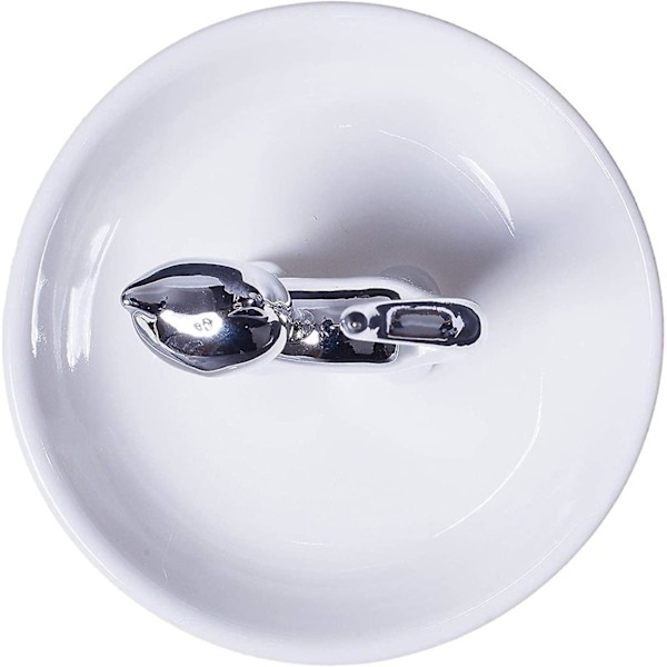 Söta djur ringhållare ringfat smyckeshållare ringar armband örhängen prydnadsbricka för kvinnor flickor födelsedagspresent - Silver Cat