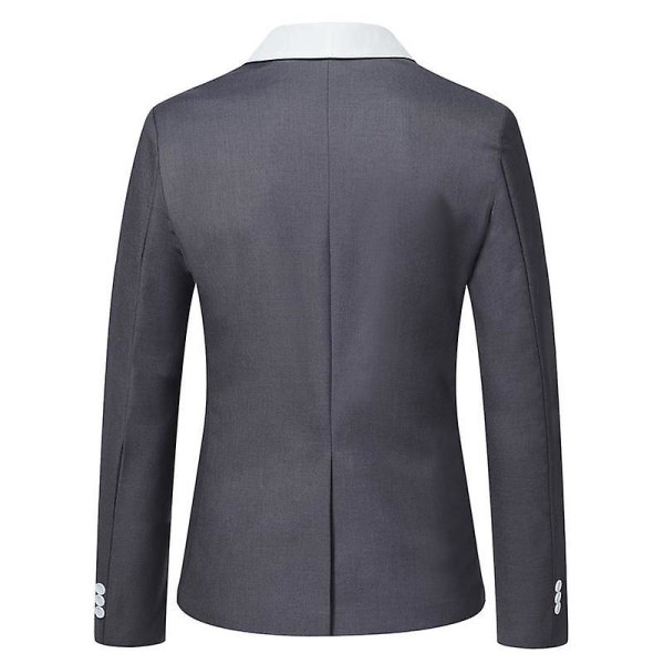Casual blazerjakke til mænd, slim fit, stilfuld jakke Grey S