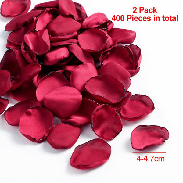 400 stk. Roseblader Blomsterblader For Bryllup Blomsterpikekurv Jubileumsfest Bordpynt Valentinsdekorasjon red