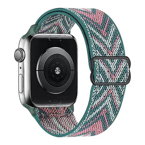 Stretchig klockarmband Kompatibel med Apple Watch Band 45mm 44mm 42mm Bekvämt Justerbart Sportband för Iwatch Serie 7 6 5 4 Se 3 2 1 Kvinnor Män AA008 42mm 44mm 45mm