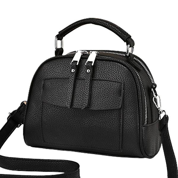 Ny Fashion Axelväska Handväska Konstgjort Läder Fritids Dam Axelväska Crossbody Väska black