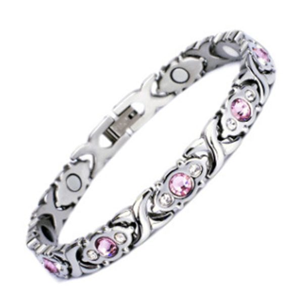 Elegant magnetisk armbånd i legering til mænd mod gigt, smerter og karpaltunnelsyndrom Rose Gold