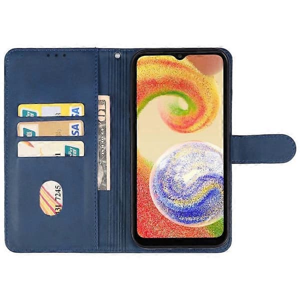 Læder mobiltelefon cover til Samsung Galaxy A05 Blue