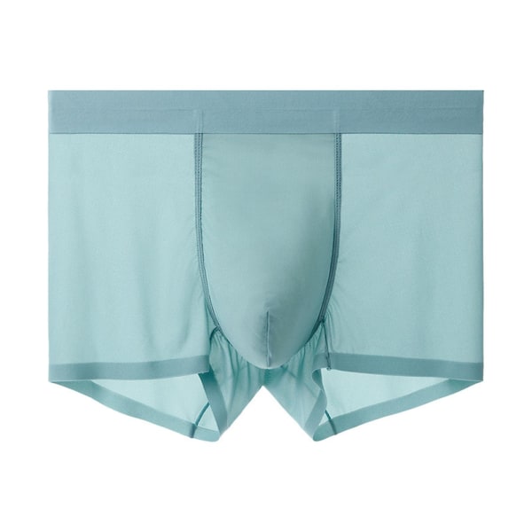 Herre Ice Silk Undertøy U Convex Design Lav Liv Boxershorts For Hverdagsbruk 2XL Light Green