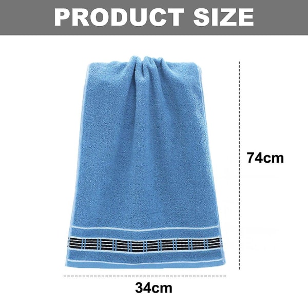 4-delad handduksset - badrumsuppsättning, mjuk, maskintvättbar, mycket absorberande, ren bomull, 33*73cm blue